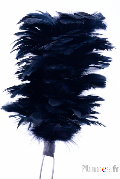 Plumet poule avec anneau -  hauteur 20 cm - noir